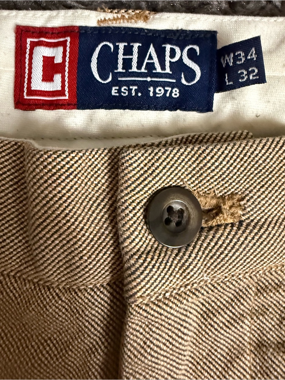 Chaps Men’s Tan Twill Chinos